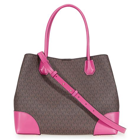 michael kors brown and pink purse